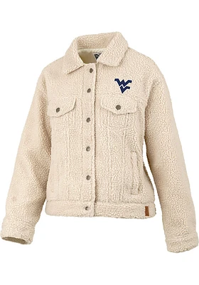 Pressbox West Virginia Mountaineers Womens Brown Yeti Light Weight Jacket