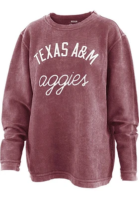 Pressbox Texas A&M Aggies Womens Maroon Daniela Crew Sweatshirt