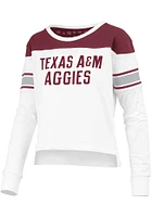 Pressbox Texas A&M Aggies Womens White Kaia LS Tee