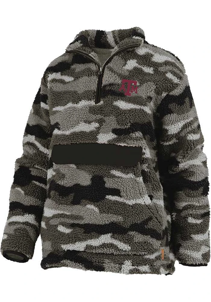 Pressbox Texas A&M Aggies Womens Green Knox Qtr Zip