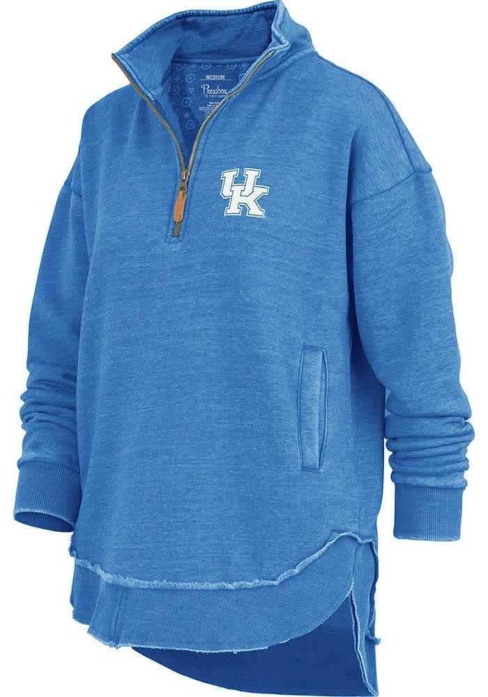 Pressbox Kentucky Wildcats Womens Blue Northfork Sojourn 1/4 Zip Pullover