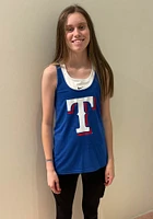Texas Rangers Womens Blue Multi Count Tank Top