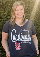 St Louis Cardinals Womens Navy Blue MultiCount Short Sleeve T-Shirt