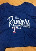 Texas Rangers Womens Blue MultiCount Short Sleeve T-Shirt
