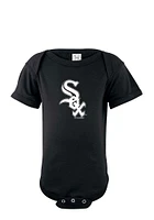 Chicago White Sox Baby Black Logo Short Sleeve One Piece