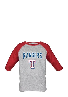 Texas Rangers Toddler Grey Bold Straight Long Sleeve T-Shirt