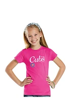 Chicago Cubs Girls Pink Jersey Short Sleeve Tee