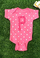 Pittsburgh Pirates Baby Pink Polka Short Sleeve One Piece