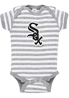 Chicago White Sox Baby Grey Stripe Short Sleeve One Piece