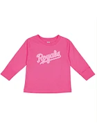 Kansas City Royals Toddler Girls Pink Wordmark Long Sleeve T Shirt