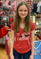 St Louis Cardinals Womens Red Triblend Short Sleeve T-Shirt