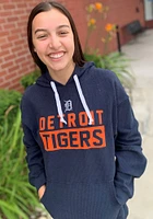 Detroit Tigers Womens Blue Corded Hooded Sweatshirt