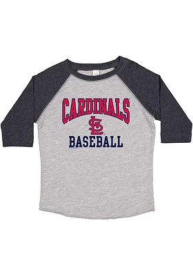 St Louis Cardinals Toddler Grey Arch Logo Long Sleeve T-Shirt