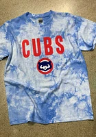Chicago Cubs Womens Light Blue Tie Dye Short Sleeve T-Shirt