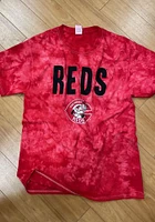 Cincinnati Reds Womens Red Bold Tie Dye Short Sleeve T-Shirt