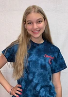 Cleveland Guardians Womens Navy Blue Tie Dye Short Sleeve T-Shirt