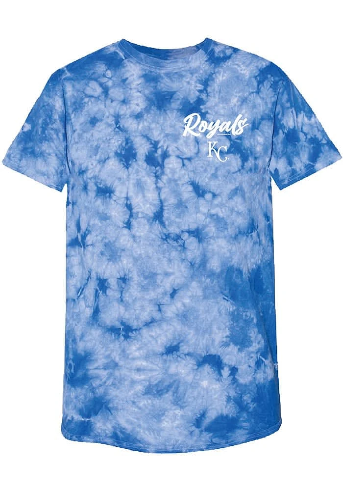 Kansas City Royals Womens Blue Dye Pattern Short Sleeve T-Shirt