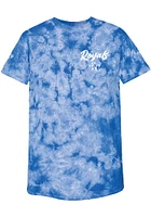 Kansas City Royals Womens Blue Dye Pattern Short Sleeve T-Shirt