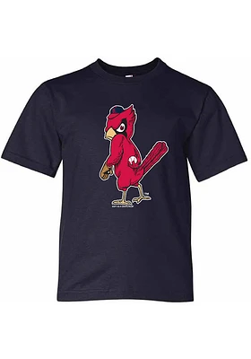 Fredbird  Soft As A Grape St Louis Cardinals Youth Navy Blue Angry Bird Short Sleeve T-Shirt