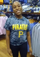 Pittsburgh Pirates Womens Black Tie Dye Design Short Sleeve T-Shirt