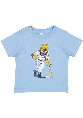 Slugger  Soft As A Grape Kansas City Royals Toddler Light Blue Standing Mascot Short Sleeve T-Shir..
