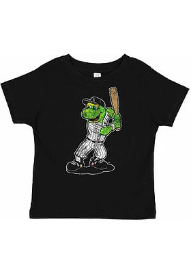 Southpaw  Soft As A Grape Chicago White Sox Toddler Black Standing Mascot Short Sleeve T-Shirt