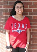 Texas Rangers Womens Blue Curvy Short Sleeve T-Shirt