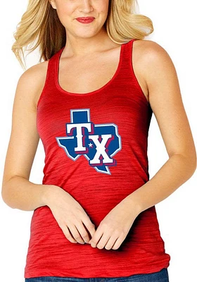 Texas Rangers Womens Red Multi Tank Top