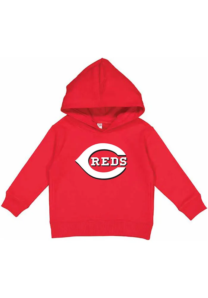 Cincinnati Reds Toddler Red Logo Hoodie Long Sleeve Hooded Sweatshirt