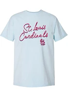St Louis Cardinals Womens Light Blue New Basic Short Sleeve T-Shirt