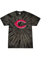 Cincinnati Reds Youth Black Spider Tie Dye Short Sleeve T-Shirt