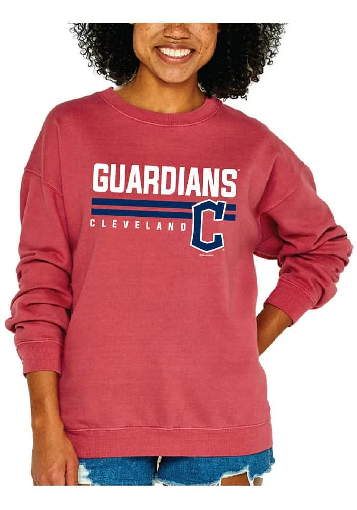 Cleveland Guardians Womens Washed Crew Sweatshirt