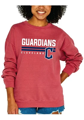 Cleveland Guardians Womens Washed Crew Sweatshirt