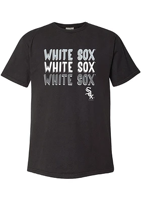 Chicago White Sox Womens Black Repeated Short Sleeve T-Shirt