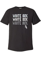 Chicago White Sox Womens Black Repeated Short Sleeve T-Shirt