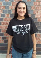 Chicago White Sox Womens Black Block Short Sleeve T-Shirt