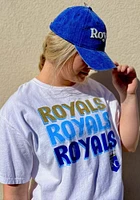 Kansas City Royals Womens White Repeated Short Sleeve T-Shirt