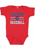 Cleveland Guardians Baby Red Home Team Short Sleeve One Piece