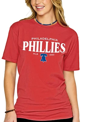 Philadelphia Phillies Womens Pigment Short Sleeve T-Shirt