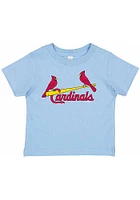 St Louis Cardinals Toddler Light Blue Primary Logo Short Sleeve T-Shirt