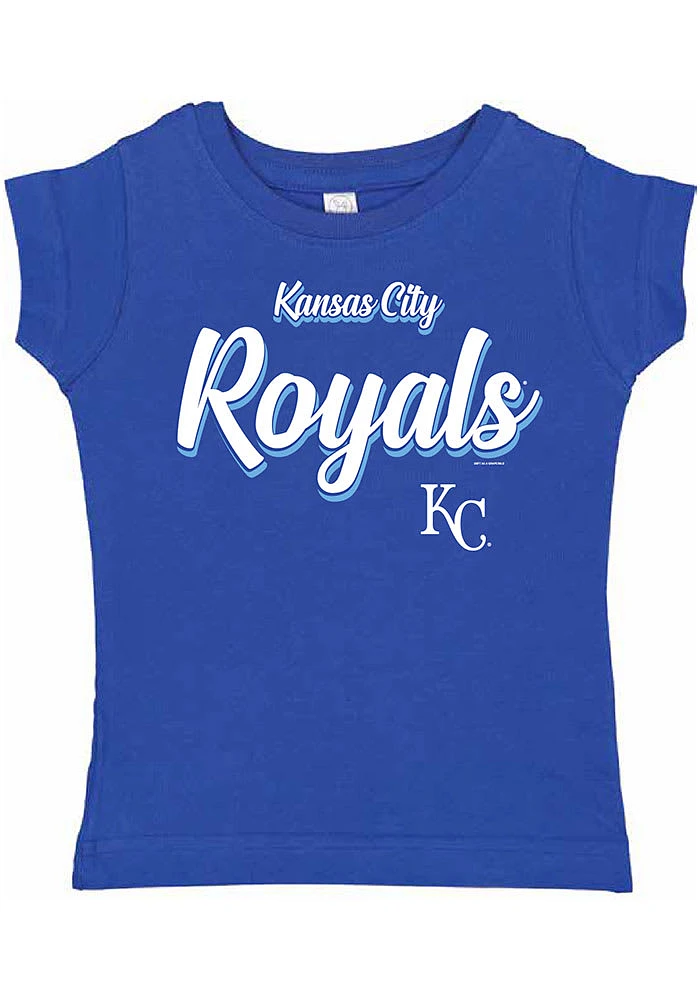 Kansas City Royals Toddler Girls Blue Script Short Sleeve T-Shirt