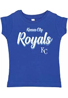 Kansas City Royals Toddler Girls Blue Script Short Sleeve T-Shirt