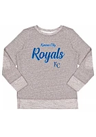Kansas City Royals Girls Grey Script Long Sleeve Sweatshirt