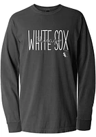 Chicago White Sox Womens Black Script LS Tee