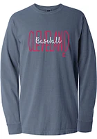 Cleveland Guardians Womens Blue Script LS Tee