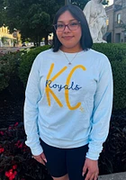 Kansas City Royals Womens Light Blue Script LS Tee