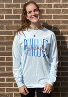Philadelphia Phillies Womens Light Blue Script LS Tee
