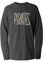 Pittsburgh Pirates Womens Black Script LS Tee