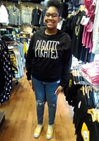 Pittsburgh Pirates Womens Black Script LS Tee