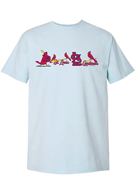 St Louis Cardinals Womens Light Blue Evolution Short Sleeve T-Shirt